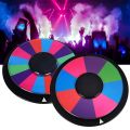 W3DD New Writable Round Shape DIY Color Tabletop Roulette Wheel of Fortune for Party Spinning Prize Wheel Double-Sided. 