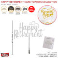 Happy Retirement Cake Topper Collection, Multicolour, Acrylic & Wooden Cake Toppers For Retiree, Congrat Retirment Celebration Cake Decoration Item, Gifts, Parties Supplies Decor Cupcake & Cake Toppers, Retiremeent Party Cake Topper Events, Man & Women. 