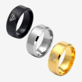 Laser logo men's superman stainless steel ring superhero trendy men's jewelry wholesale. 