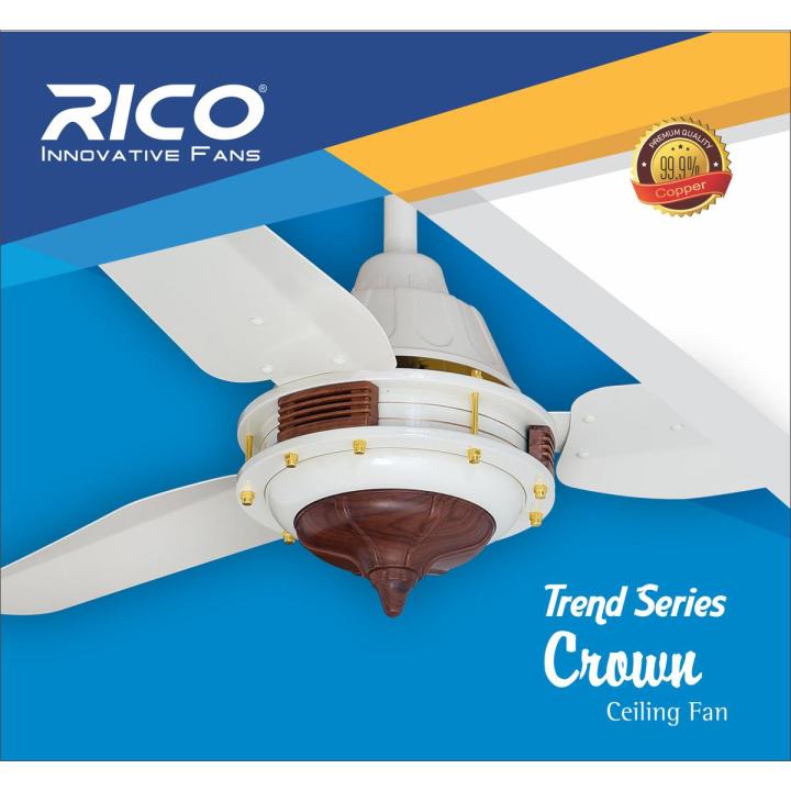 Rico Innovative AC Inverter Ceiling Fan - Crown Model 56'' - 100% Copper Winding