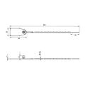 100 Piece Plastic Tamper Seals Numbered Zip Ties Tags For Fire Extinguisher,Shipping,250mm B. 