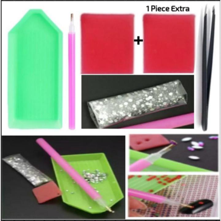 Rhinestones Picker Tools Stone picker Plate And crystal Dotting Pen  for Epoxy Resin Diamonds Picker Gel Cube for Craft Nail Art jewelry making Fashion Stones Picking Tools