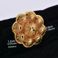 Designer Flower Dubai Gold Color Ring Arab Nigeria Big Ring For Women Resizable Ethiopian Gold Rings Wedding Finger Jewelry. 