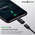 USB Type C to Micro USB Adapter for Android, Smartphone, Tablet, Male to Female Converter. 