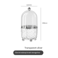 Makeup Brush Holder with Lid 360 Rotating Clear Dustproof Make Up Brushes Container -D Easy to Use. 