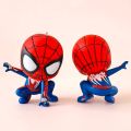 Disney Kawaii Cute Spiderman Cartoon Anime Marvel Hero Model Doll Car Ornament Cake Decoration Kid Birthday Gift. 