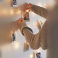 LED Photo Clip String Fairy Lights Battery Operated 3M 20 Wooden Clips - Photos Hanging Fairy Lights for Room Decoration. 