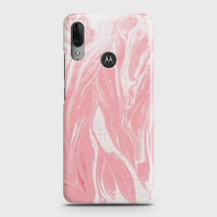 Motorola Moto E6 Plus Cover - SkinLee HQ Hard Case - Pink Dream Marble - SKINLEE-113-1-579-423