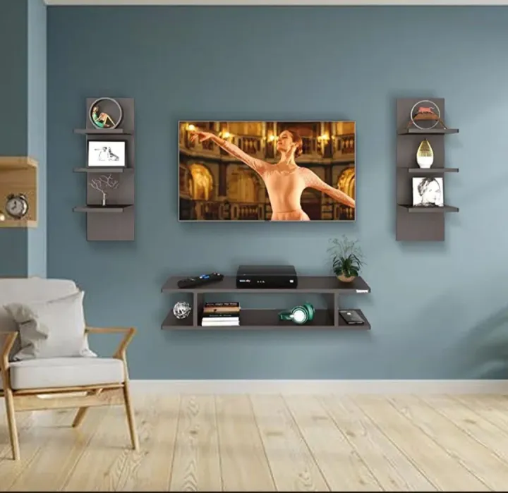 Led tv shelf Wall mounted lcd racks Floating tv stand Tv enterianment ...