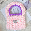 bag shopping handbag for girlfriend Creative handmade woven wool shoulder bag colorful knitted underarm. 