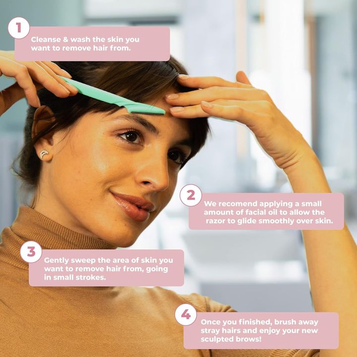 Pack of 3 – Tinkle Eyebrow Razors for Women | Face Hair Remover, Facial ...