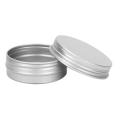 30ml Silver Small Aluminum Round Lip Balm Storage Jar Containers with Screw Cap for Lip Balm, Cosmetic, Candles or Tea(Pack of 24). 