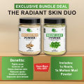 Pack of 2 - Organic Multani Mitti Powder + Neem Leaves Fine Powder | Neem Leaf Powder Jar. 