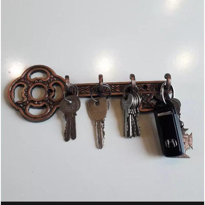 Key Holder  - Wall Key Hanger Holder - Holder  for Hanging Keys & Key Chains (Key Shape )
