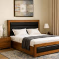 Clover King Size Bed with 2 Side Table. 