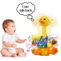 Talk Back Duck Toy, Electric Dancing Light Up Rattles Baby Toys, Talking Toy Repeats What You Say Wriggle Interactive Plush Toy Dancing Duck Singing 60 Songs. 