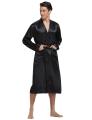 VALERIE MENS COLLECTION OF SLEEPWEAR/NIGHTWEAR Cotton Pre-shrink permanent color silk satin Men's Classic nicely robe/gown Nightwears. 