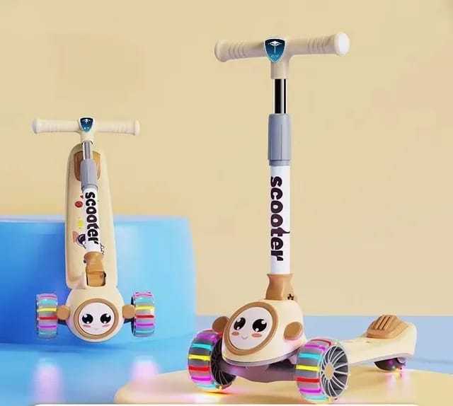 Baybee Scooters for Boys And Girls: 3 Wheel Scooter Kids Kick Scooter - 4 Adjustable Foldable & Height with Extra-Wide Deck Non-Slip Deck PU Flash Wheels Great Kids Scooter and Toddler Kids Scooter with Graffiti Bodywork, Scooter 3-10 Years Old, |