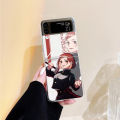 【Healer DingD】Anime Jujutsu Kaisen Satoru Gojo Hard PC Clear Cover for Samsung Z Flip 5 Z Flip 4 Nanami Case For Samsung Galaxy Z Flip 3 4 5G. 