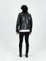 New Fashion Biker Style Black PU Leather Jacket. 