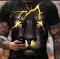 Men's 3D Printed Lion Shirt - All Over Animal Graphic T-Shirt | Custom Digital Print Clothing. 