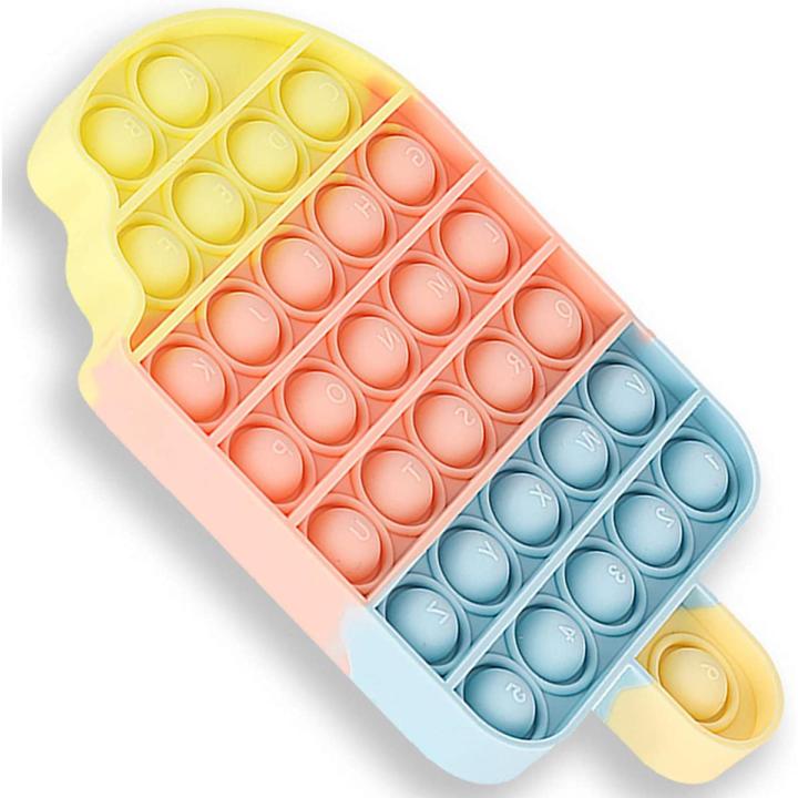 Fidget Toys, Pop Bubble Fidget Sensory Toy, Push Fidget Toy for Kids, Silicone Stress Toys (Ice Cream)