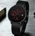 Watches CRRJU Unique Design Luxury Sport Wrist Watch Stainless Steel Mesh Strap Men's Fashion. 