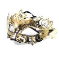 Halloween Cosplay Masquerade Eye Mask Eyes of Angel Laser Cut Masquerade Mask Diamond Rhinestone Eye Shield Mask for Women Girls Venetian Mask Party/Ball Prom Party Crown Women Nightclub Queen  Black & Gold. 