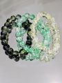 Glass Crackle Beads Stretch Bracelet – Stylish & Comfortable – For Girls & Women. 