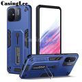 For Redmi 12C case Hidden bracket with hard armor full protection case For Mi Xiaomi Redmi 12C Back cover. 