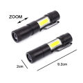 CREE Q5 Xpe+cob Computers Mini Flashlight Q5 Flashlight COB Flashlight without Battery. 
