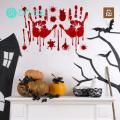 Peel Stick Car Decal Spooky Halloween Window Stickers Easy to Apply Handprint Footprint Design for Car Home Decor Perfect for Halloween Party Unique Scary Car Sticker. 