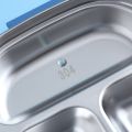 Homio Tedemei original stainless lunch box 2&3 Grid/Compartments with spoon air tight lunch box For students. 