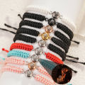 Wholesale New Projection Bracelets Stainless Circle Photo Bracelet Customized Colorful Woven Projection Bracelet Adjustable. 