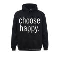 Choose Happy Positive Message Pullover Women's Sweatshirts 3D Style Long Sleeve Hoodies Graphic Hoods. 