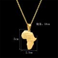 African Africa Map Pendant Necklace Gold Silver Color Stainless Steel Choker Necklace For Women Jewelry Collier. 