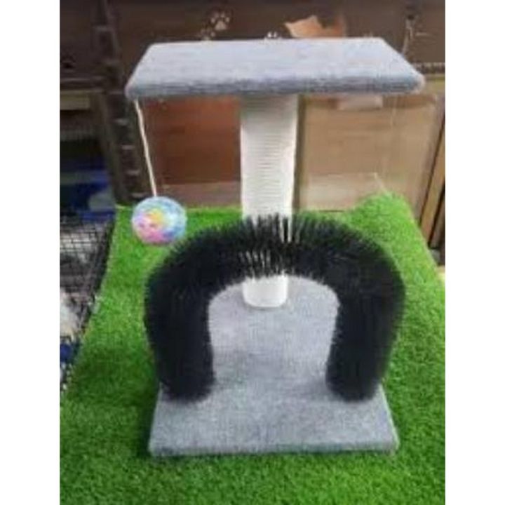 Scratching Post & Arch Shaped Massaging Toy - For Cat