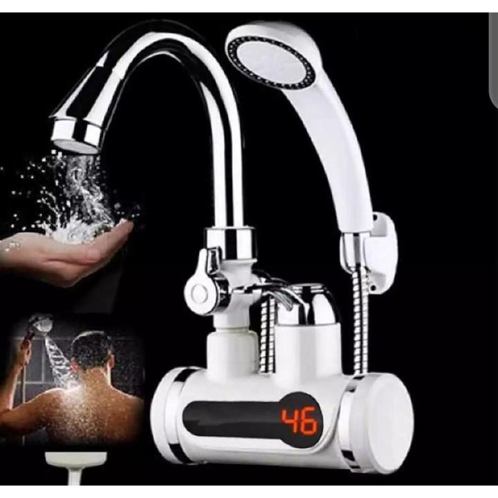 Electric Hot Water Heater Tap, Instant water Heating Tap with hand shower, Wash Basan Model