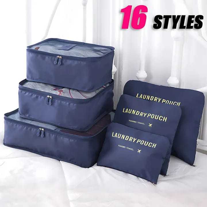 6%20Pcs%20Travel%20Packing%20Cubes%20Set%20Oxford%20Fabric%20Clothes%20Organizer%20Laundry%20Pouch%20With%20Zipper%20Multiple%20Color%20-%20Image%209