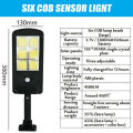 LED Solar Street Wall Light PIR Motion Sensor Outdoor Lamp & Control Remote. 