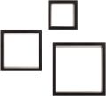 HRJ Mart Black, Floating Square Wall Shelves Nested Cubes, Set of 3, 9 by 9, 3. 