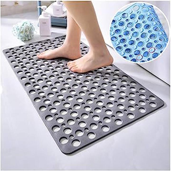 Non Slip Bath Mat Anti Mould Shower Mats TPE Bathroom Bathtub Mat Floor Shower Mats Anti Slip with Suction Cups
