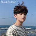 Fluffy Natural Wig High Temperature Fiber Korean Style Wigs Hair Flat Bangs Short Hair Wig For Males Boys. 