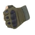 Outdoor Gloves Half Finger Hard Army Green. 