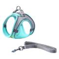 No Pull Dog Harness with Leash, Adjustable Soft Padded Dog Vest, Reflective No Choke Pet Vest for Small and Large Dogs , Green M. 