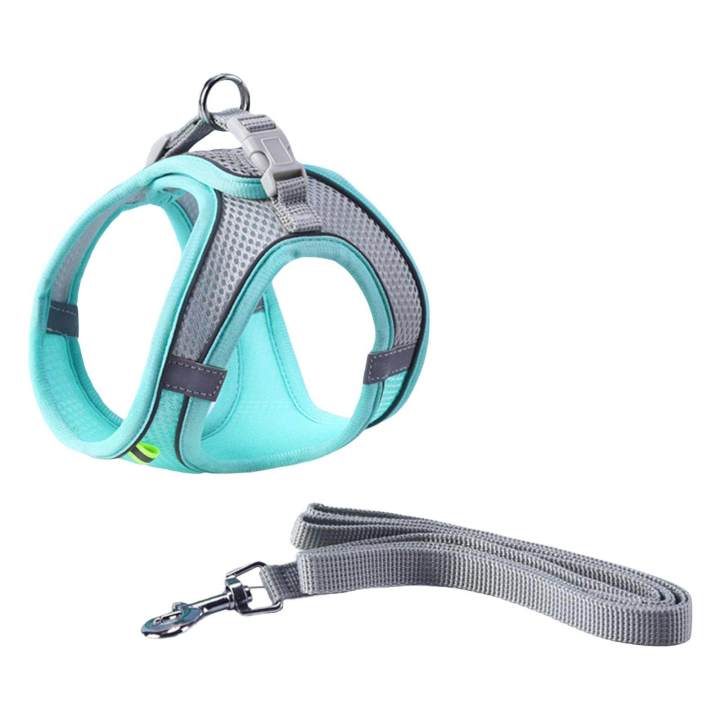 No Pull Dog Harness with Leash, Adjustable Soft Padded Dog Vest, Reflective No Choke Pet Vest for Small and Large Dogs , Green M