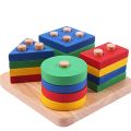 Shape Sorter Learn Geometric Shapes Puzzle for kids Wooden Stacking Toys – Perfect toddler toys recommended Wooden Puzzle toys for 1 2 3 year olds. 