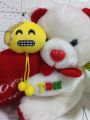Grinning Face with Smiling Eyes with Dori and POM POM /Emoji Stuff Keychain. 