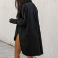 Women Top Lightweight Short Front Long Hem Women Shirt. 