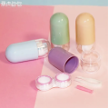 Mini Contact Lens Case Travel Kit Pill Shape Contacts Lens Container Easy Carry With Tweezer Suction Stick Lenses Box Container. 